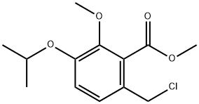 6-(氯甲基)-2-甲氧基-3-(1-甲基乙氧基)苯甲酸甲酯 结构式