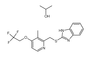 2-Propanol, compd. with 2-[[[3-methyl-4-(2,2,2-trifluoroethoxy)-2-pyridinyl]methyl]thio]-1H-benzimidazole (1:1) 结构式