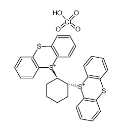 Thianthrenium, 5,5′-(1,2-cyclohexanediyl)bis-, diperchlorate 结构式