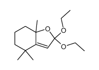 Benzofuran, 2,2-diethoxy-2,4,5,6,7,7a-hexahydro-4,4,7a-trimethyl- 结构式