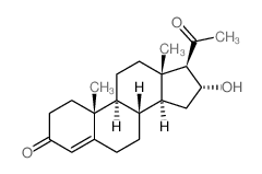 16α-羟基孕酮 结构式