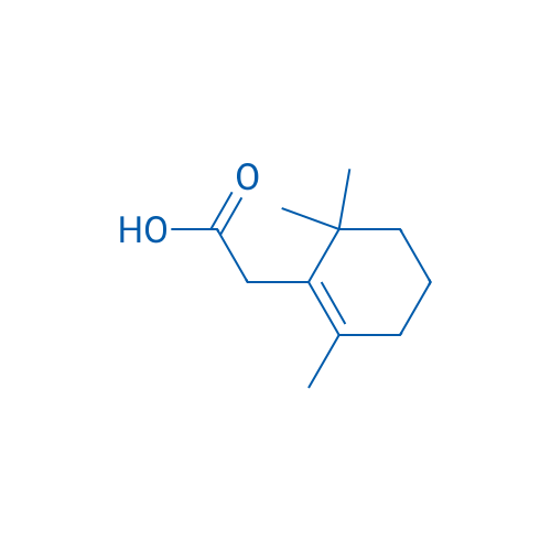 2,6,6-三甲基-1-环己烯-1-乙酸 结构式