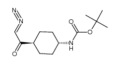 Carbamic acid, [trans-4-(diazoacetyl)cyclohexyl]-, 1,1-dimethylethyl ester (9CI) 结构式