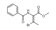 2-(苯甲酰氨基)-3-溴-2-丁烯酸甲酯 (2Z)- 结构式