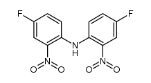 4-氟-N-(4-氟-2-硝基苯基)-2-硝基苯胺 结构式