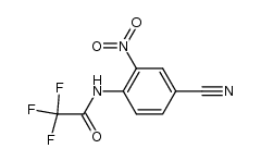 N-(4-氰基-2-硝基苯基)-2,2,2-三氟乙酰胺 结构式