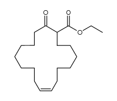 8-Cycloheptadecene-1-carboxylic acid, 17-oxo-, ethyl ester, (Z)- (9CI) 结构式