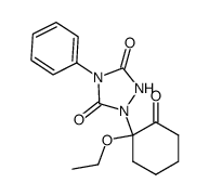 1-(1-乙氧基-2-氧代环己基)-4-苯基-1,2,4-三唑烷-3,5-二酮 结构式
