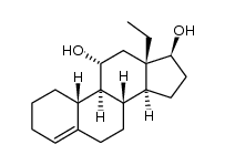 Gon-4-ene-11,17-diol, 13-ethyl-, (11α,17β)- (9CI) 结构式