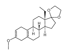 Gona-2,5(10)-dien-17-one, 13-ethyl-3-methoxy-, cyclic 1,2-ethanediyl acetal (9CI) 结构式