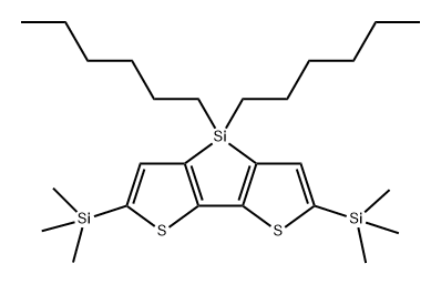 4,4-二己基-2,6-双(三甲基硅基)-4H-硅咯并[3,2-b:4,5-b']二噻吩 结构式