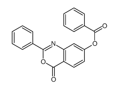 4H-3,1-Benzoxazin-4-one, 7-(benzoyloxy)-2-phenyl- 结构式
