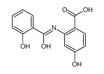 4-羟基-2-[(2-羟基苯甲酰基)氨基]苯甲酸 结构式