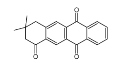3,4-二氢-3,3-二甲基-1,6,11(2H)-并四苯三酮 结构式