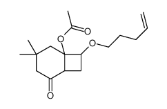 6-乙酰氧基-4,4-二甲基-7-(4-戊烯-1-基氧基)双环[4.2.0]辛-2-酮 结构式