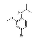 6-溴-2-甲氧基-N-异丙基吡啶-3-胺 结构式