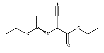 2-氰基-2-[(1-乙氧亚乙基)氨基]乙酸乙酯 结构式