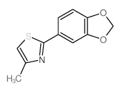 2-(1,3-Benzodioxol-5-yl)-4-methylthiazole 结构式