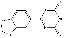 2H-1,3,5-Thiadiazine-2,4(3H)-dione,6-(1,3-benzodioxol-5-yl)- 结构式