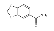 1,3-苯并间二氧杂环戊烯-5-羧酰胺 结构式