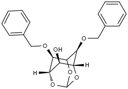 肌醇 1,3,5-O-亚甲基-4,6-二-O-(苄基)- 结构式