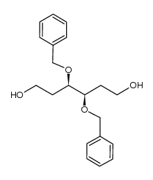 2,5-二脱氧-3,4-双-O-(苯甲基)-D-苏式-己糖醇 结构式