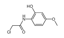 2-氯-N-(2-羟基-4-甲氧基苯基)乙酰胺 结构式