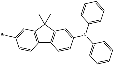 2-溴-7-N,N'-二苯胺基-9,9'-二甲基-9H-芴 结构式