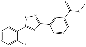 3-[5-(2-氟苯基)-1,2,4-恶二唑-3-基]苯甲酸甲酯 结构式