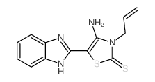 2(3H)-Thiazolethione, 4-amino-5-(1H-benzimidazol-2-yl)-3-(2-propen-1-yl)- 结构式