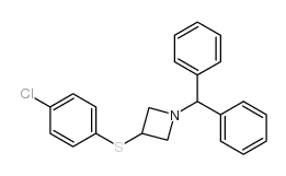 3-[(4-氯苯基)硫代]-1-(二苯基甲基)氮杂啶 结构式