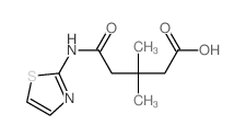 3,3-二甲基-5-氧代-5-(2-噻唑基氨基)戊酸 结构式