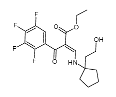 Benzenepropanoic acid, 2,3,4,5-tetrafluoro-α-[[[1-(2-hydroxyethyl)cyclopentyl]amino]methylene]-β-oxo-, ethyl ester 结构式