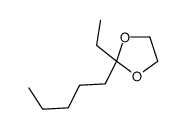 2-乙基-2-戊基-1,3-二氧戊环 结构式