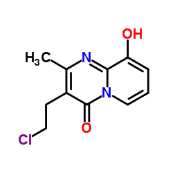 3-(2-氯乙基)-2-甲基-9-羟基-4H-吡啶并[1,2-a]嘧啶-4-酮 结构式