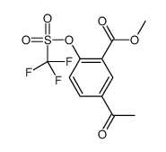 Benzoic acid, 5-acetyl-2-[[(trifluoromethyl)sulfonyl]oxy]-, methyl ester 结构式