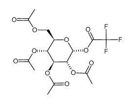 α-D-Glucopyranose, 2,3,4,6-tetraacetate 1-(trifluoroacetate) (9CI) 结构式