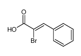 2-溴-3-苯基-(2Z)-丙烯酸 结构式