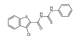 Benzo[b]thiophene-2-carboxamide, 3-chloro-N-[(phenylamino)thioxomethyl]- 结构式