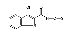 3-氯苯并[b]噻吩-2-羰基异硫氰酸酯 结构式