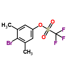 4-溴-3,5-二甲基苯基三氟甲磺酸酯 结构式