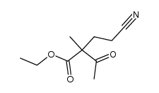 2-(2-氰乙基)-2-甲基-3-氧代丁酸乙酯 结构式