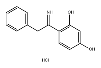 4-(1-亚氨基-2-苯乙基)-1,3-苯二酚盐酸盐 结构式
