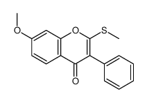7-甲氧基-2-(甲硫基)-3-苯基-4H-1-苯并吡喃-4-酮 结构式