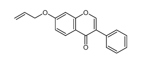 3-苯基-7-(2-丙烯-1-氧基)-4H-1-苯并吡喃-4-酮 结构式