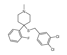 4-[[(3,4-二氯苯基)甲基]硫基]-4-(2-氟苯基)-1-甲基哌啶 结构式