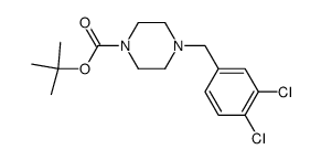 1-(3,4-二氯苄基)-4-叔丁氧羰基哌嗪 结构式
