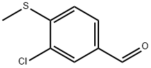 3-氯-4-甲基硫烷基-苯甲醛 结构式