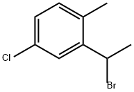 2-(1-溴乙基)-4-氯-1-甲基苯 结构式