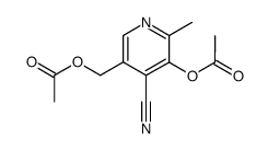 3-乙酰氧基-5-(乙酰氧基甲基)-2-甲基-4-吡啶甲腈 结构式